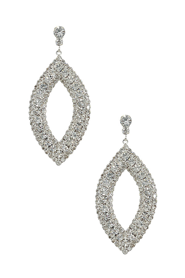 Rhienstone Pave Marquise Drop Earring