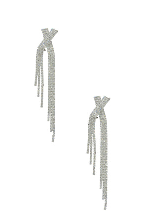 Rhinestone Fringe Dangle Earring