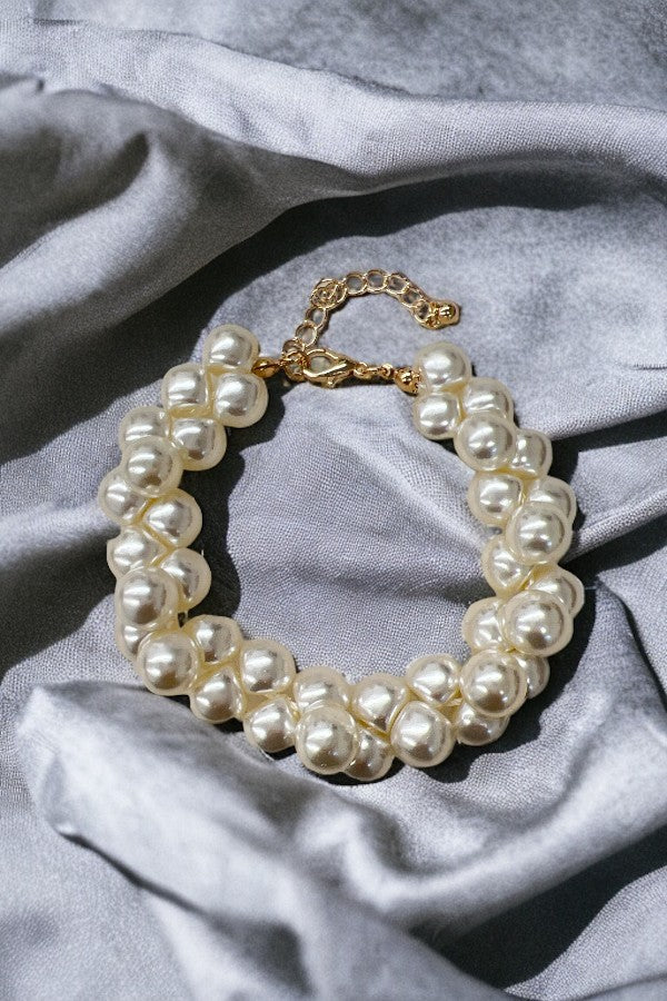 Intertwined Pearl Accent Bracelet