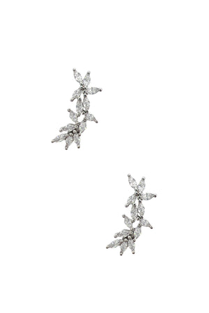 Cubic Zirconia Link Stone Post Earring