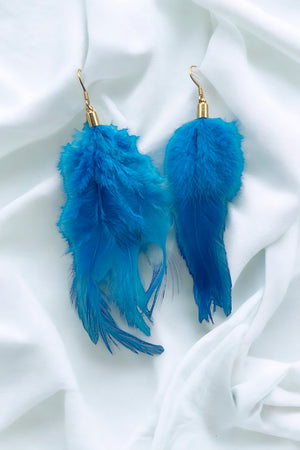 Fluffy Feather Dangle Earring