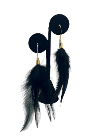 Fluffy Feather Dangle Earring