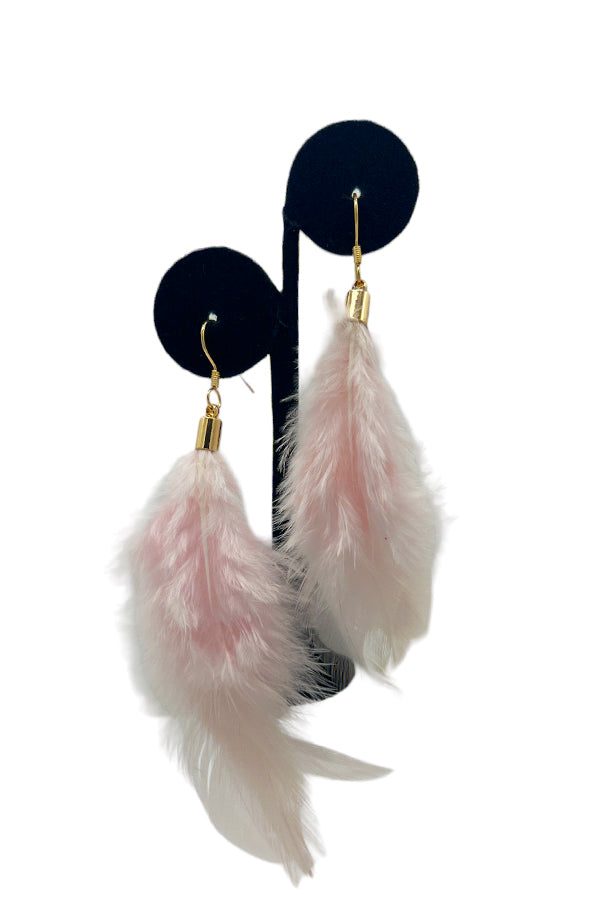 Fluffy Feather Dangle Earring