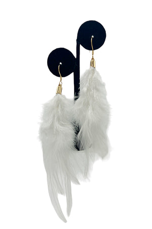 Fluffy Feather Dangle Earring