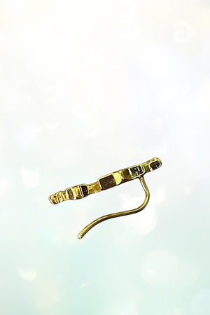 CUBIC ZIRCONIA ALIGNED MULTI STARS EARRING