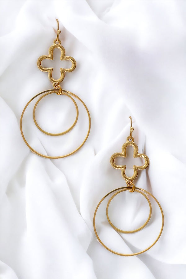 Clover Multi Circle Link Dangle Earring