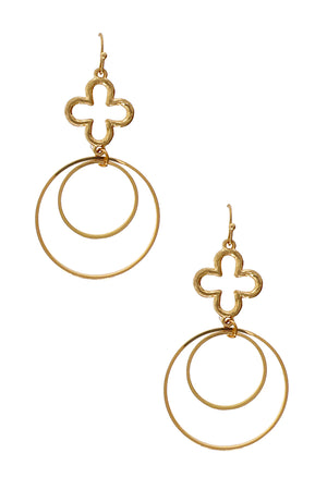 Clover Multi Circle Link Dangle Earring