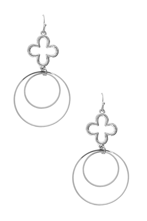 Clover Multi Circle Link Dangle Earring