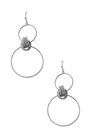 Double Circle Knot Link Dangle Earring