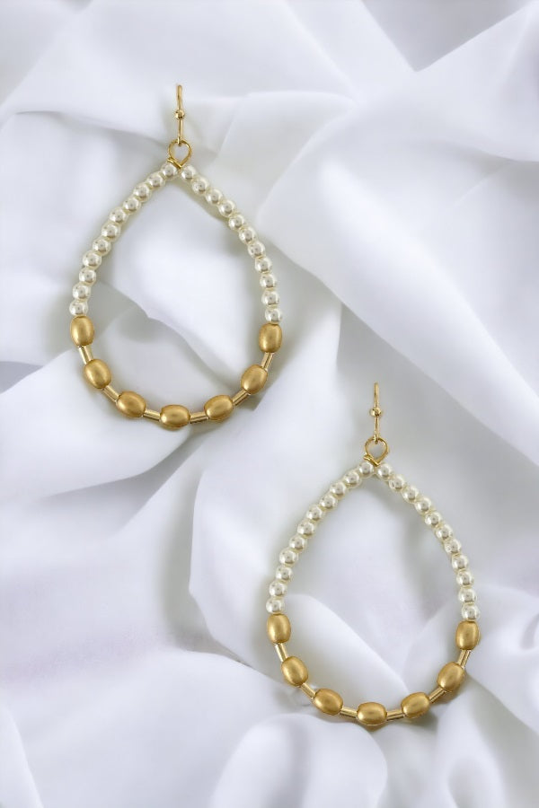 Pearl Bead Teardrop Earring