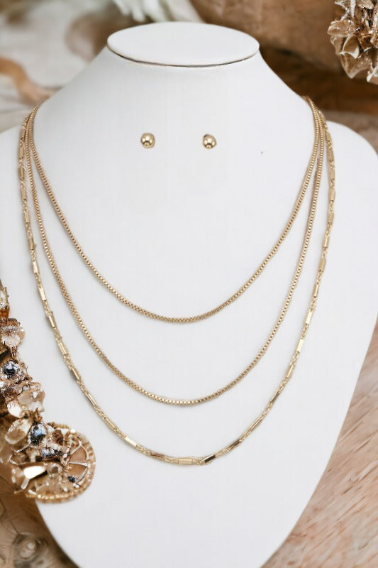 Layered Chain Necklace Set