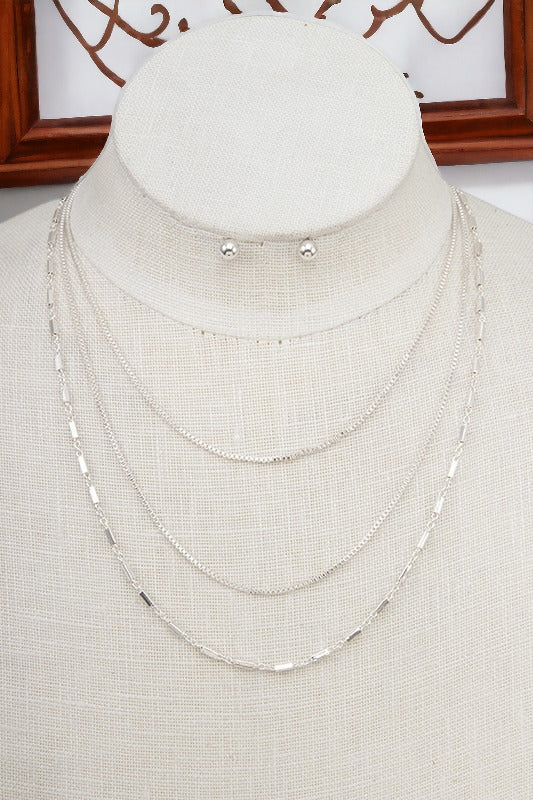 Layered Chain Necklace Set