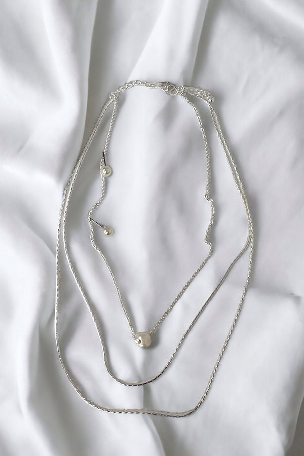 Freshwater Pearl Layered Pendant Necklace Set