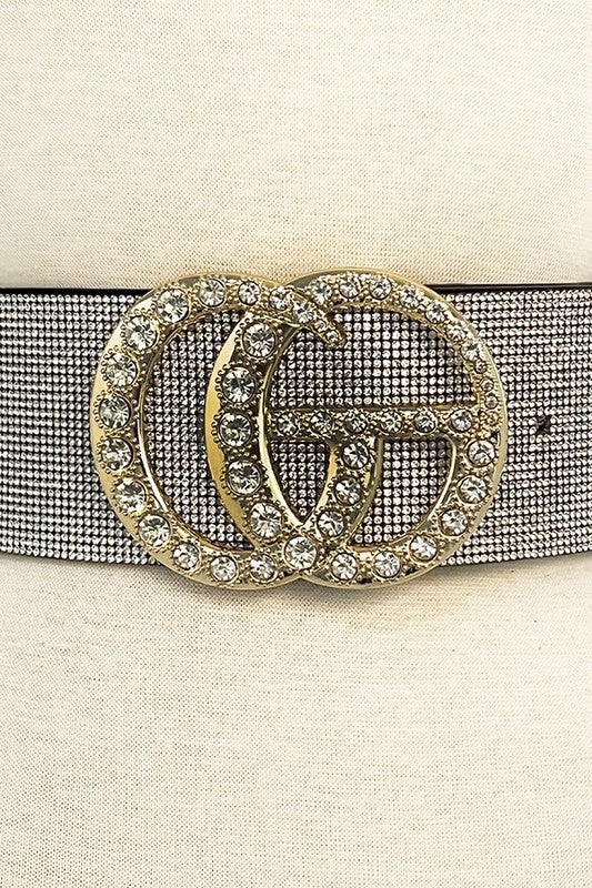 Rhinestone Wide Fashion Belt