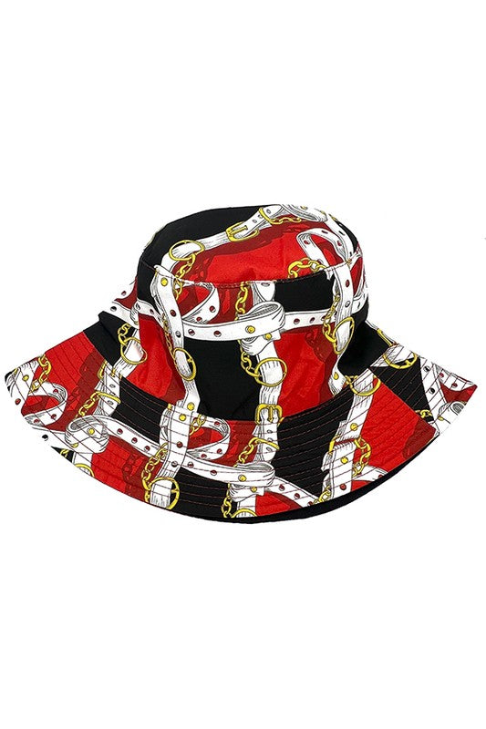 Chain Belt Pattern Bucket Hat