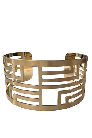 Geo Cut Out Cuff Detail Bracelet