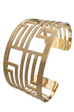 Geo Cut Out Cuff Detail Bracelet