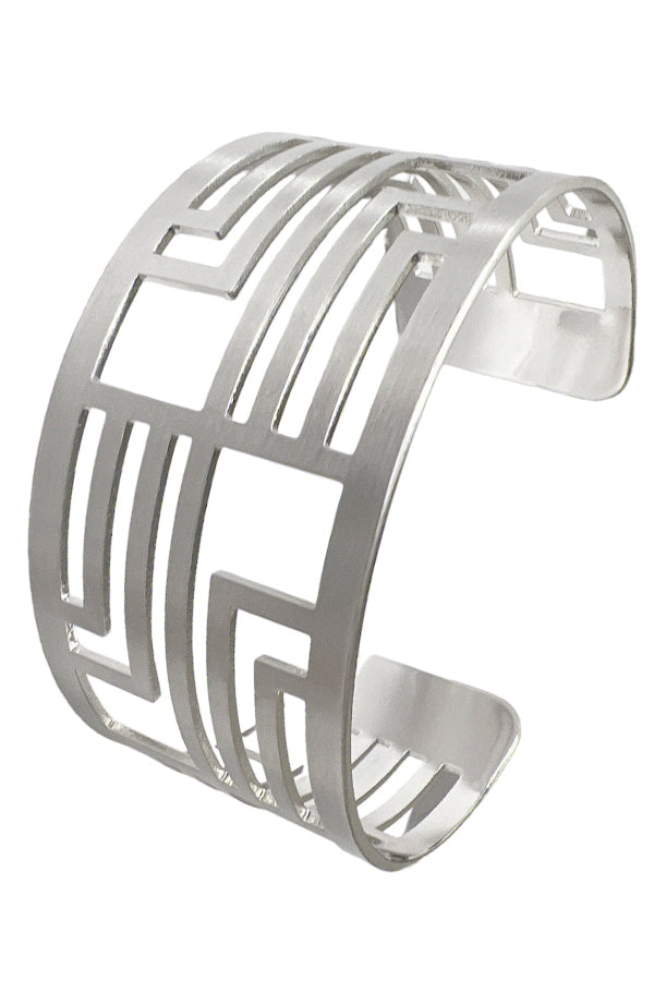 Geo Cut Out Cuff Detail Bracelet