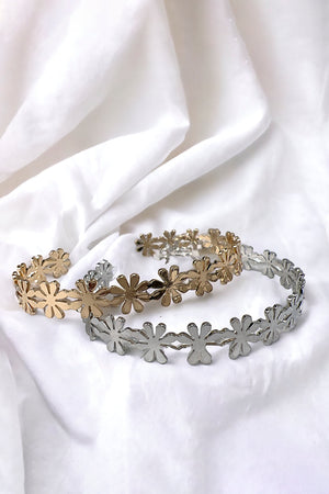 Floral Link Cuff Bracelet