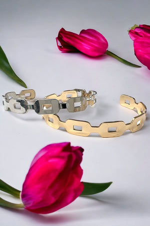 Chain Link Accent Cuff Bracelet