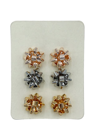 Bow Post Earring Set