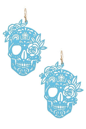 Skull Cut Out Dangle Earring