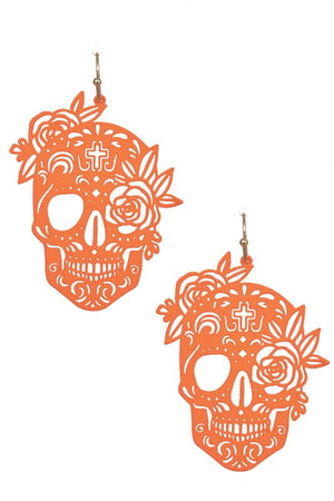 Skull Cut Out Dangle Earring