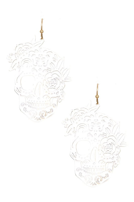 Skull Cut Out Dangle Earring