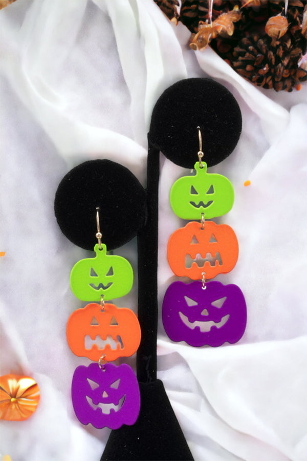 Color Triple Link Pumpkin Earring