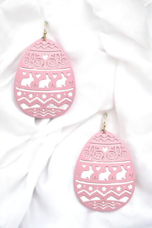 Egg Shape Cut Out Dangle Earring