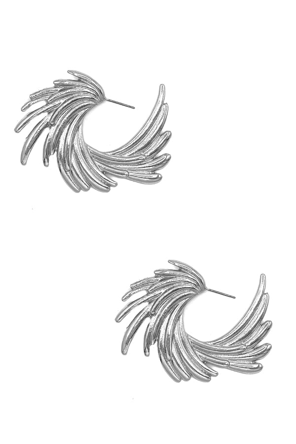 Wing Shape Post Earring