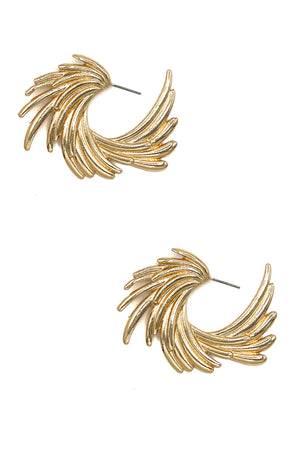 Wing Shape Post Earring