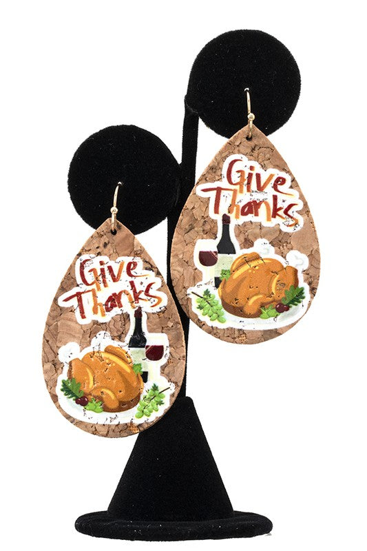 Give Thanks Teardrop Earring