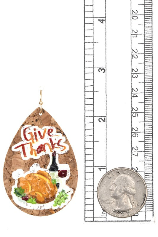 Give Thanks Teardrop Earring