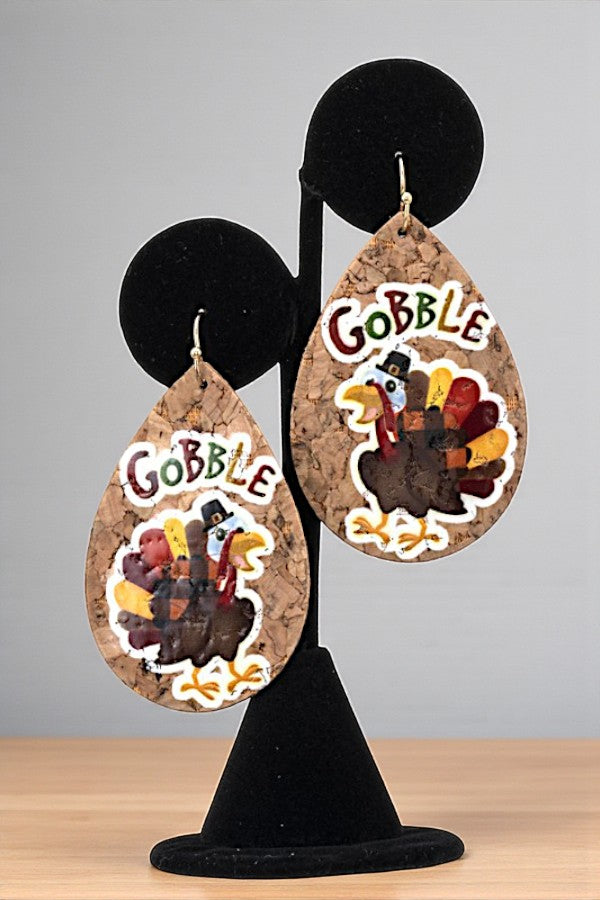 GOBBLE GOBBLE TEARDROP EARRING