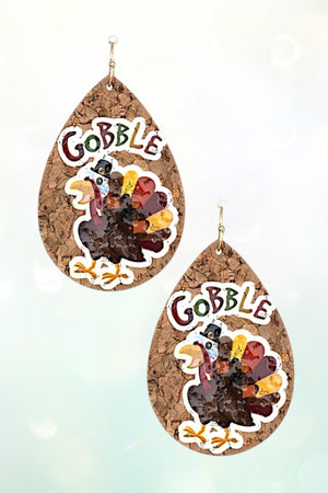 GOBBLE GOBBLE TEARDROP EARRING