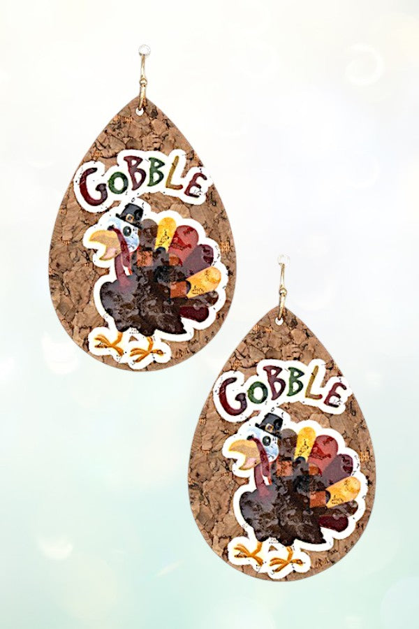GOBBLE GOBBLE TEARDROP EARRING