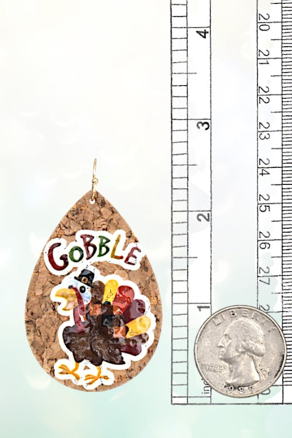 GOBBLE GOBBLE TEARDROP EARRING