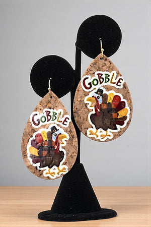 GOBBLE GOBBLE TEARDROP EARRING