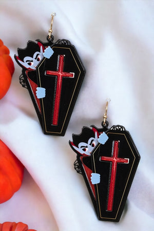 Vampire Coffin Dangle Earring