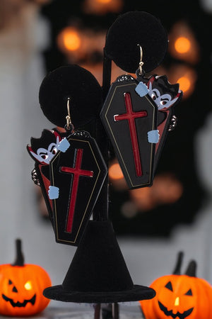 Vampire Coffin Dangle Earring