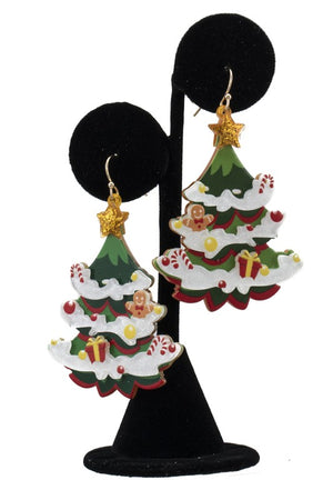 Dangle Christmas Tree Earring