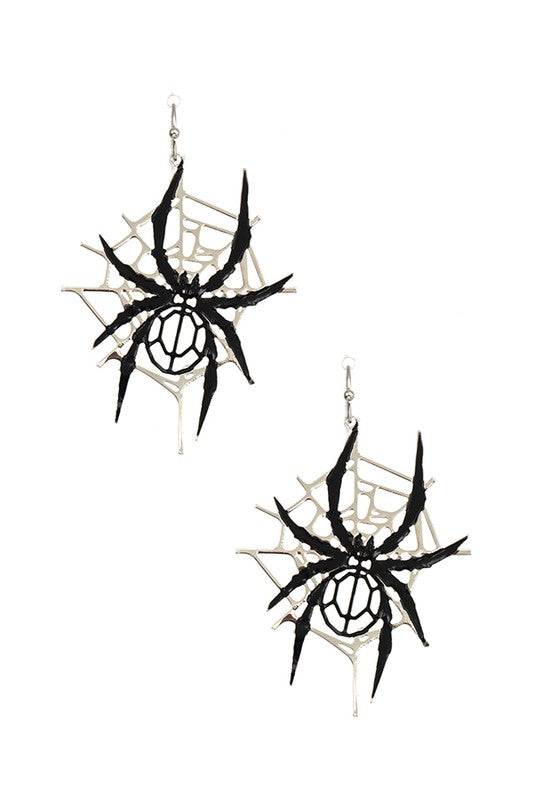 Scary Spider Web Drop Earring