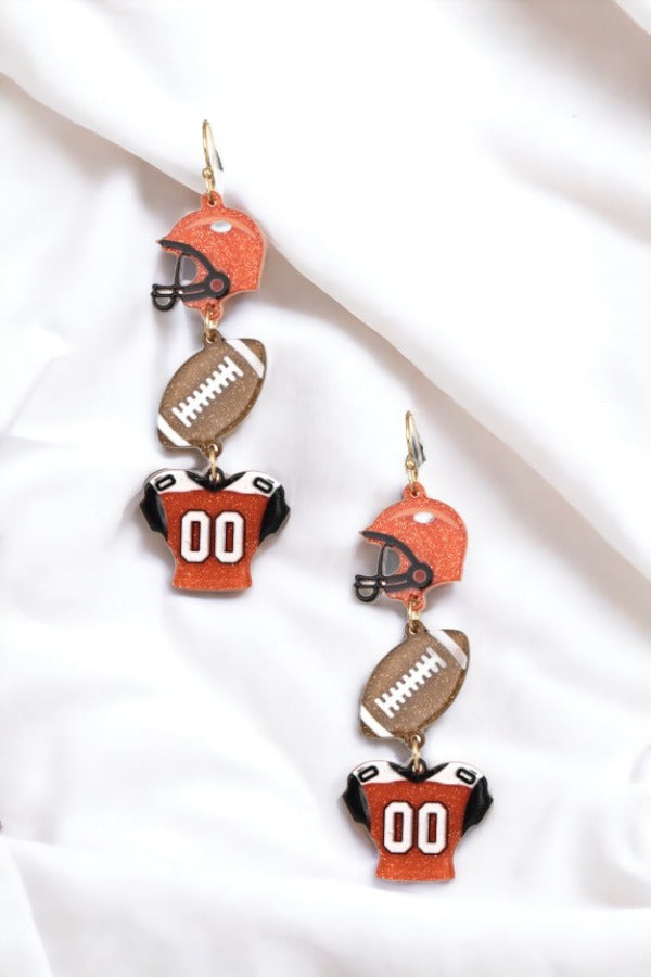 Football Drop Earring