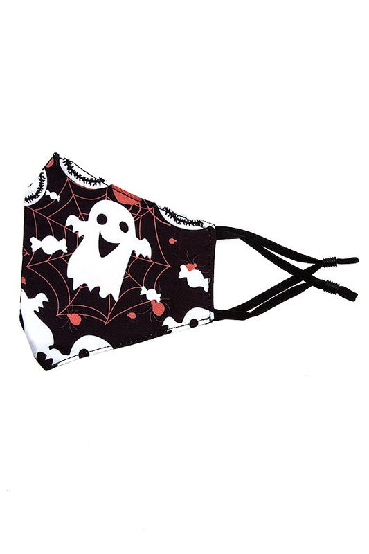 Ghost Web Print Fashion Mask