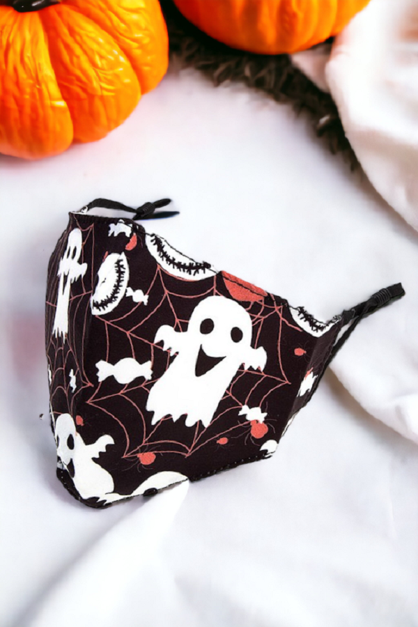 Ghost Web Print Fashion Mask