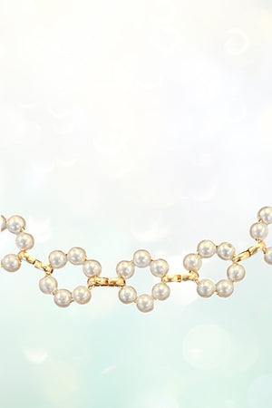 PEARL FLORAL LINK NECKLACE SET