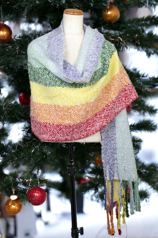 Heather Rainbow Oblong Scarf