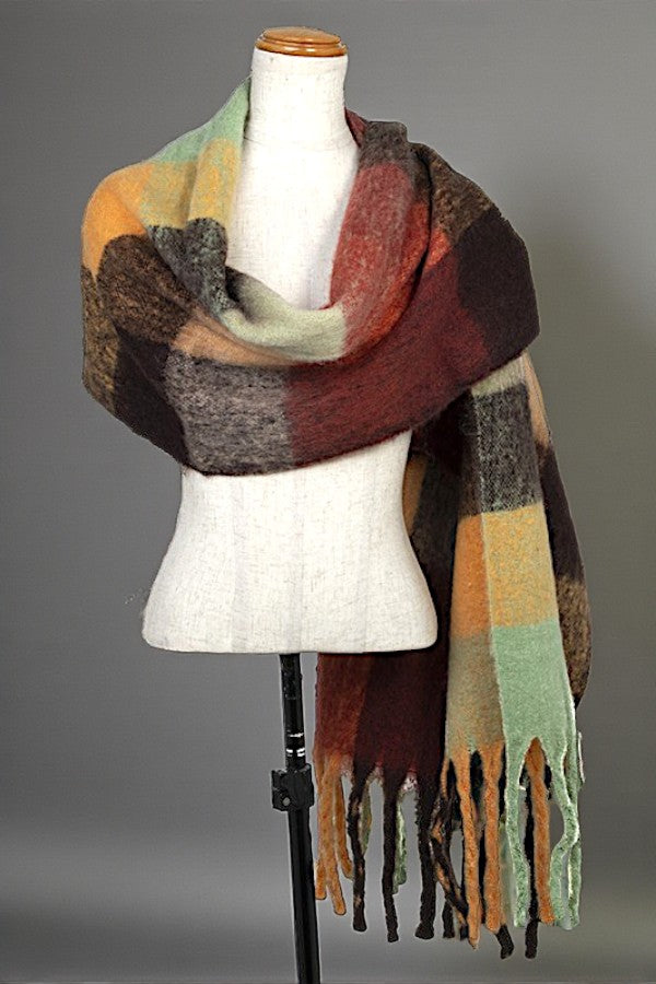 MULTI COLOR HEATHER OBLONG SCARF