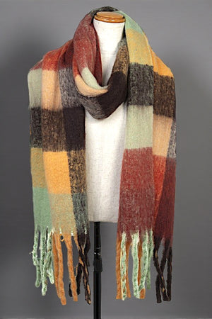 MULTI COLOR HEATHER OBLONG SCARF